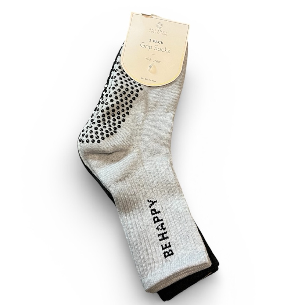 🆕 Balance Collection BE HAPPY Grip Socks 2 Pack